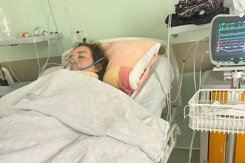 Courtney is still in hospital for urgent treatment