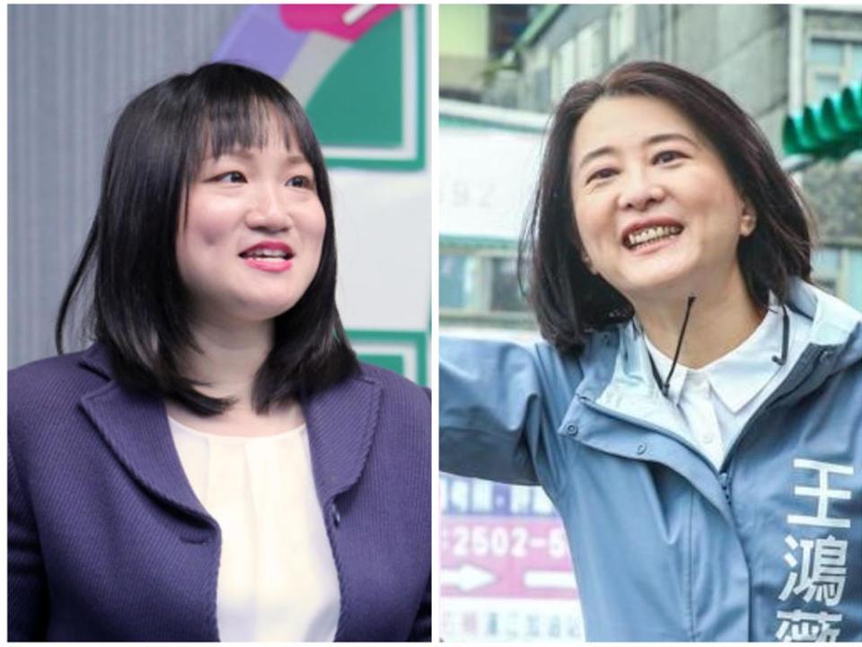 台北市中山、北松山今舉辦立委候選人政見發表會。左為民進黨立委候選人謝佩芬、右為國民黨立委候選人王鴻薇。（中時資料照合成）