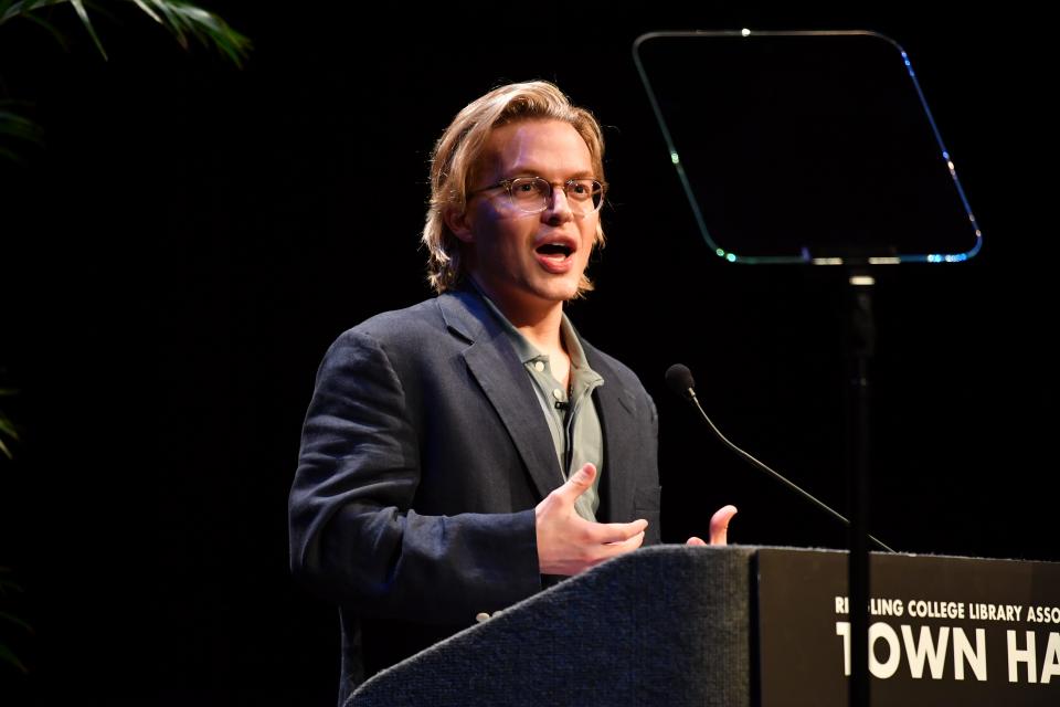 Pulitzer-Prize-winning journalist and author Ronan Farrow was the speaker Monday at the Ringling College Library Association Town Hall lecture at Van Wezel Performing Arts Hall. 