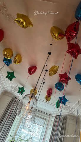 <p>Victoria Beckham/Instagram</p> Victoria Beckham's revealing birthday decorations on her Instagram Stories