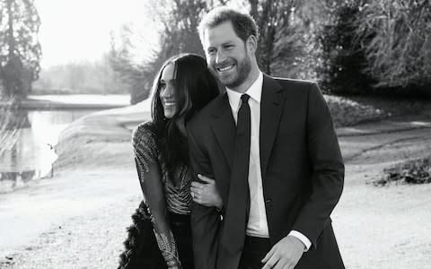 Prince Harry and Meghan Markle at Frogmore House - Credit:  REUTERS