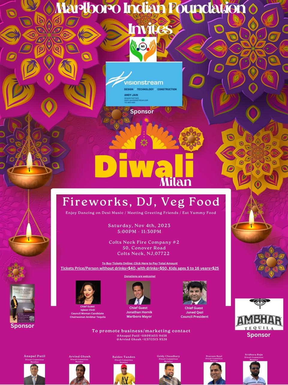 Marlboro Indian Foundation presents a Diwali festival on Saturday in Colts Neck.