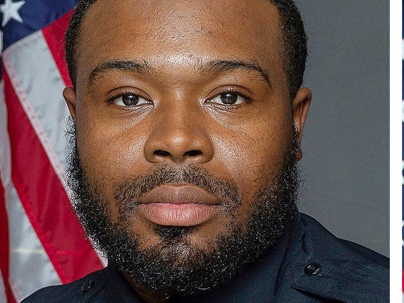 Former Memphis officers officers Tadarrius Bean, Demetrius Haley, Emmitt Martin III, bottom row, from left, Desmond Mills, Jr. and Justin Smith.