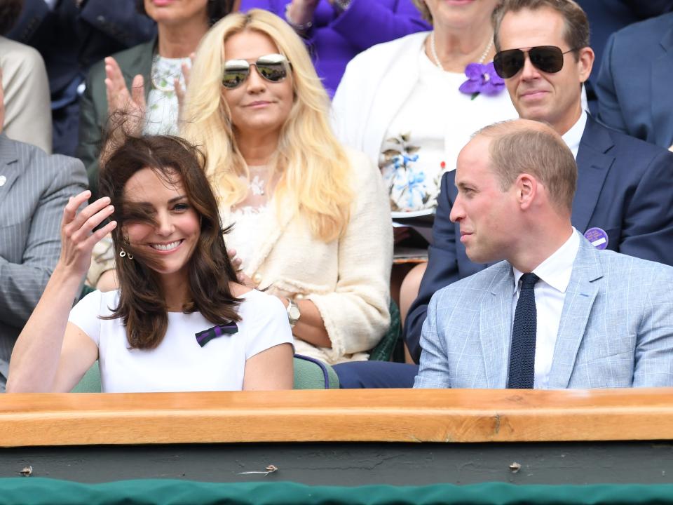 Prince William and Kate Middleton at Wimbledon in 2017.