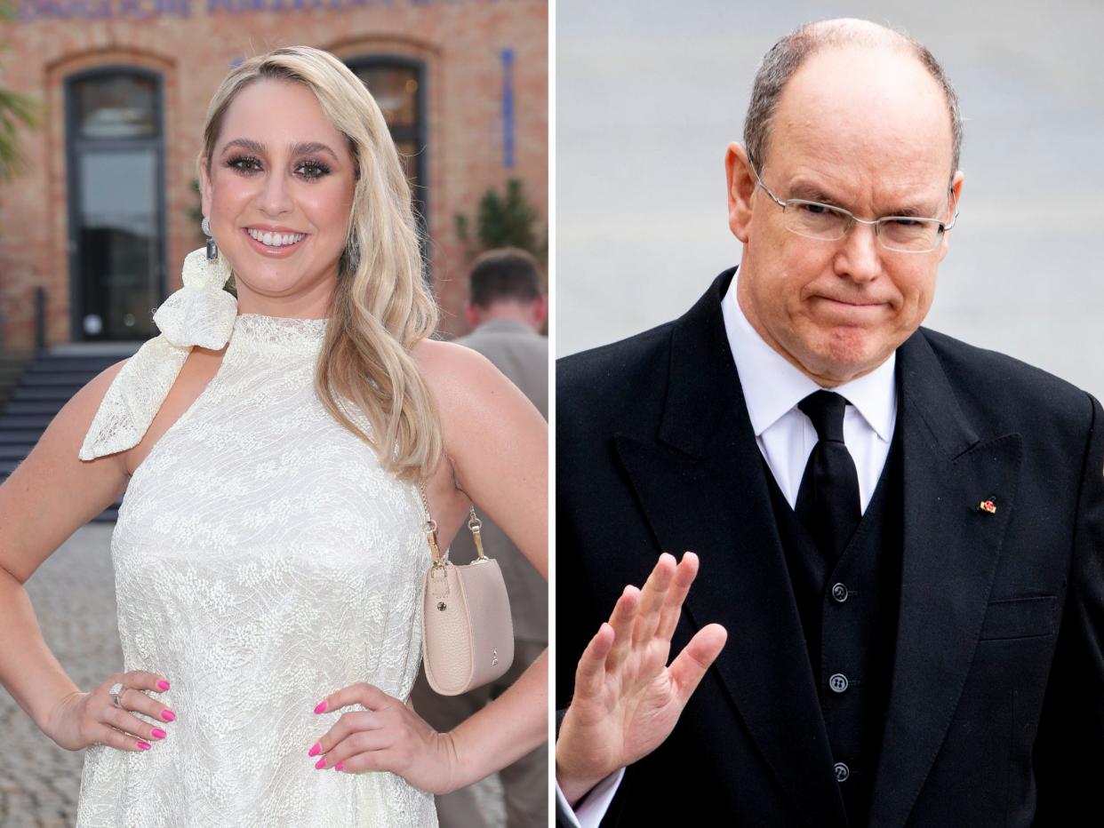 Jazmin Grace Grimaldi, daughter of Prince Albert of Monaco in June 2023 and Prince Albert of Monaco in 2019