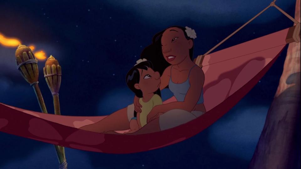 Nani and Lilo saying goodbye in Lilo & Stitch