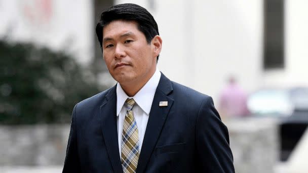 PHOTO: In this Nov. 21, 2019, file photo, U.S. Attorney Robert Hur arrives at U.S. District Court in Baltimore. (Steve Ruark/AP, FILE)