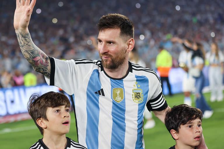 ARCHIVO-. Los hijos de Messi brillaron en el estadio del Inter de Miami