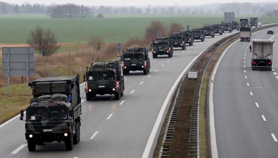 The first two of three German air defense missile squadrons head to Poland on Monday where they will support Ukraine (AP)
