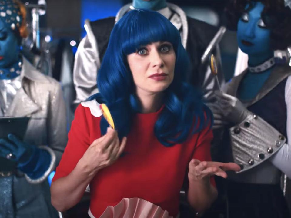 zooey deschanel katy perry not the end of the world music video