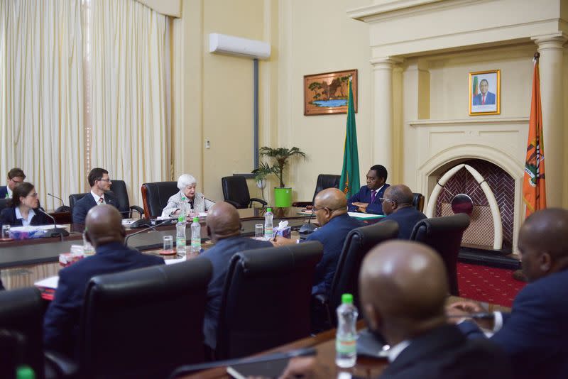 U.S. Treasury Secretary Yellen visits Zambia