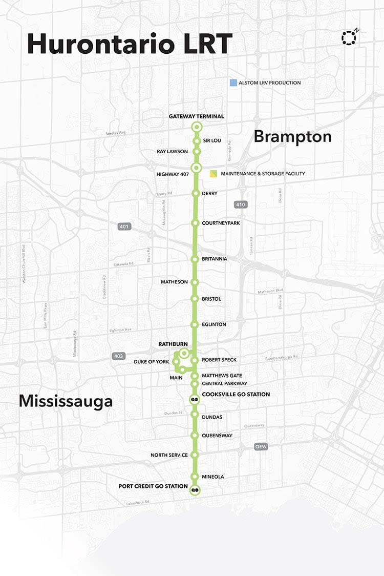 The original plan included a three-stop loop through downtown Mississauga.