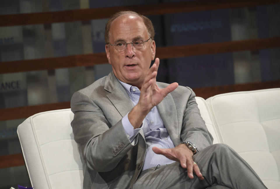 BlackRock CEO Larry Fink participates in the Yahoo Finance All Markets Summit: A World of Change at The TimesCenter on Thursday, Sept. 20, 2018, in New York. (Photo by Evan Agostini/Invision/AP)