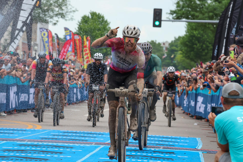 Keegan Swenson wins elite men's Unbound Gravel 200