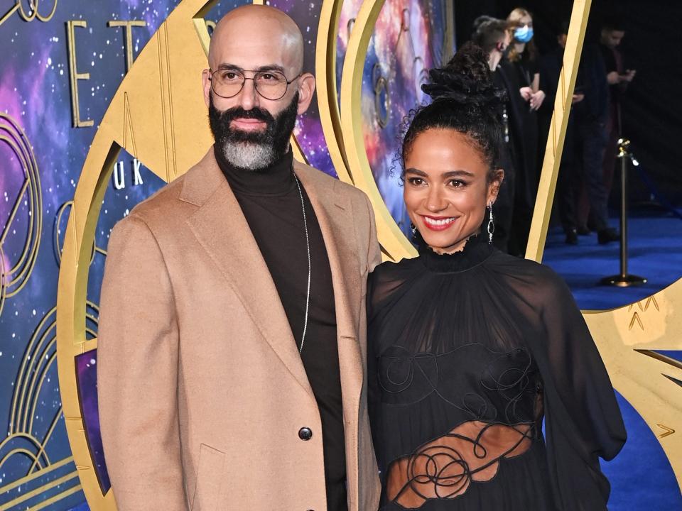 Douglas Ridloff and Lauren Ridloff attend the UK Gala Screening of "The Eternals" at the BFI IMAX Waterloo on October 27, 2021 in London, England.