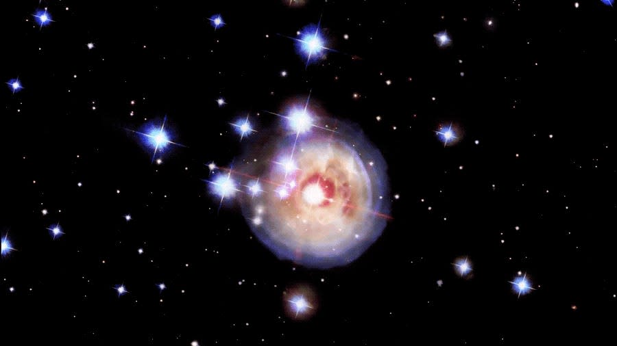 v838 monocerotis red nova hubble esa animation