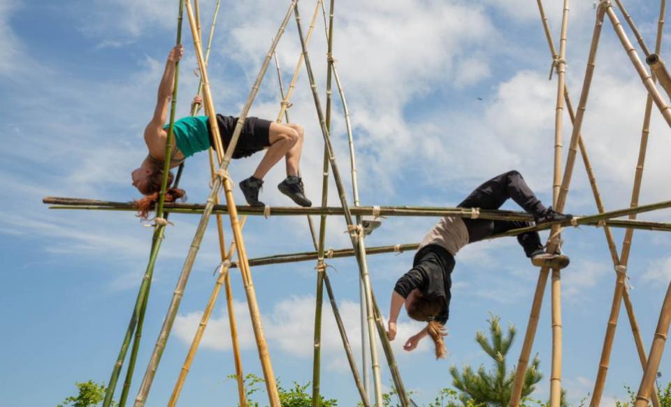 South Wales Argus: No Fit State Circus will peform Bamboo at Merry Monmouth Day and Redbrook Roust. Picture: Supplied