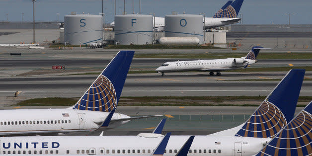 SAN FRANCISCO, CA - MARCH 13: A United Airlines plane taxis on the runway at San Francisco International Airport on March 13, 2015 in San Francisco, California. According to a passenger survery conducted by SkyTrax, San Francisco International Airport (SFO) was been named the best airport in North America for customer service. SkyTrax collected over 13 million questionnaires at 550 airports around the world. (Photo by Justin Sullivan/Getty Images) (Photo: )