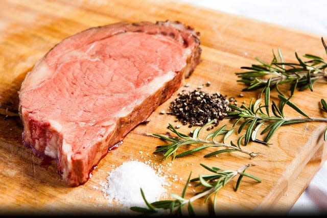 This prime rib with herbs can be found at Harry's Savoy Grill & Ballroom.