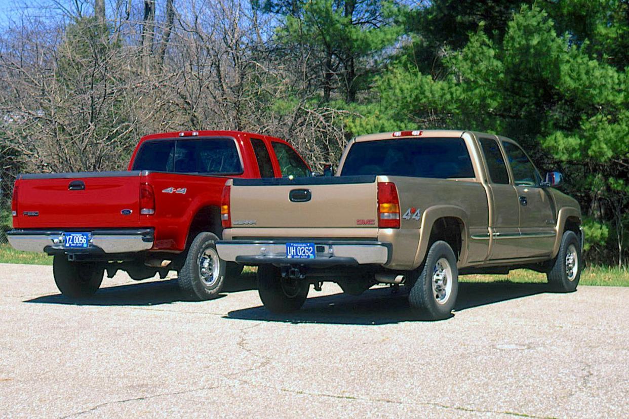 1999 heavy duty truck comparison test 1999 ford f250 superduty 1999 gmc sierra 2500
