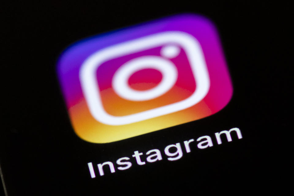 KIRCHHEIM UNTER TECK, GERMANY - MARCH 09: (BILD ZEITUNG OUT) In this photo illustration, The Instagram logo on the screen of an iPhone on March 09, 2021 in Kirchheim unter Teck, Germany. (Photo by Tom Weller/DeFodi Images via Getty Images)