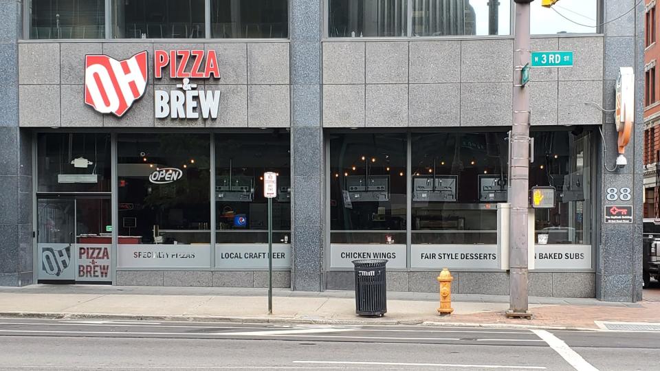 The OH Pizza and Brew storefront in the Key Bank Building. (Courtesy Photo/Luke Edwards)