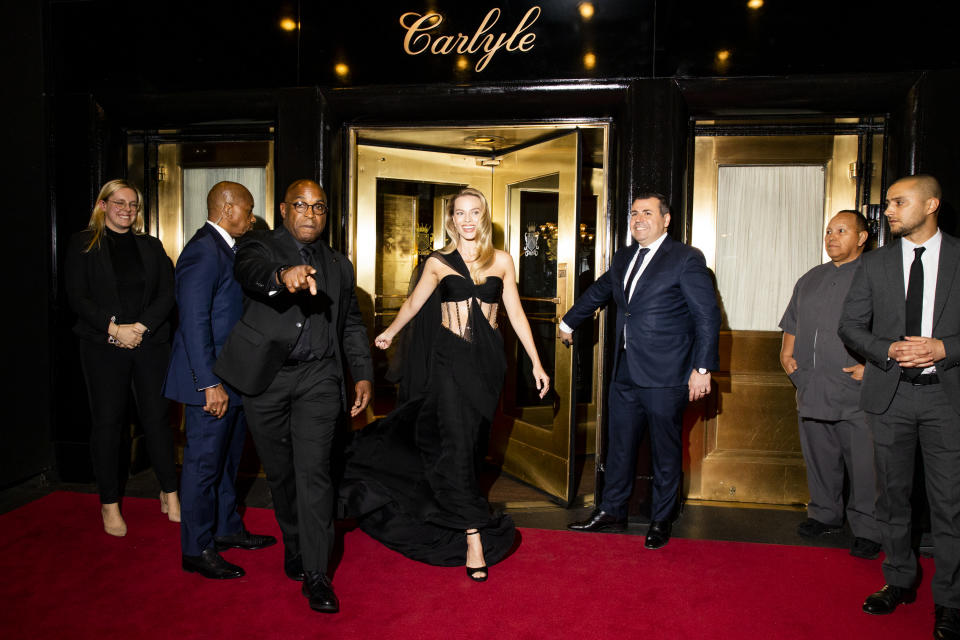 Margot Robbie leaving The Carlyle for Met Gala