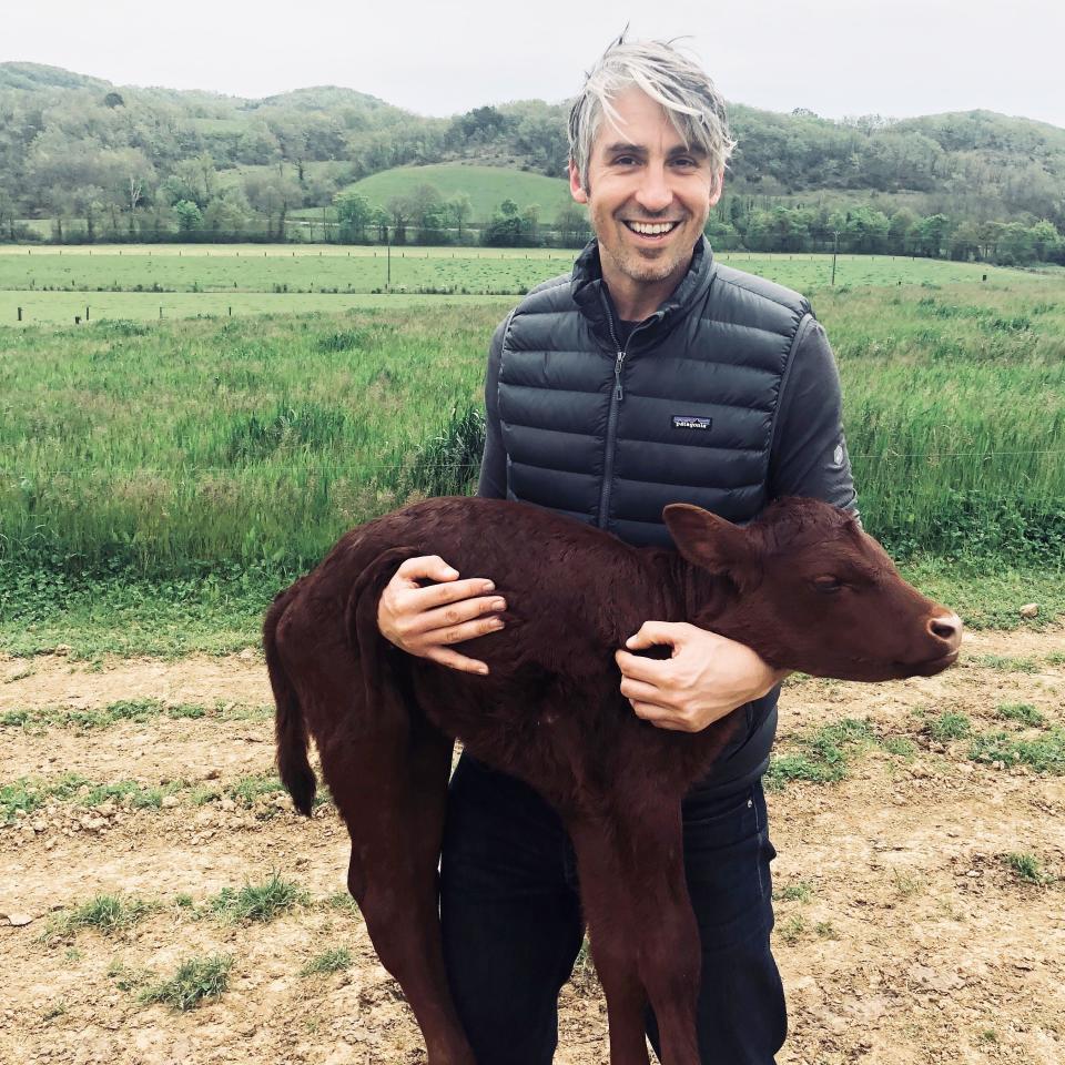  (Former TV presenter George Lamb on the farm)