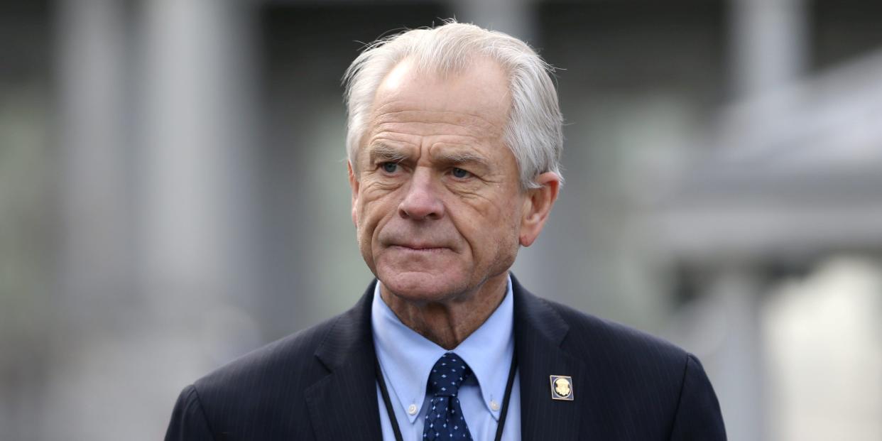 FILE PHOTO: White House trade adviser Peter Navarro listens to a news conference about a presidential executive order relating to military veterans outside of the West Wing of the White House in Washington, U.S. March 4, 2019. REUTERS/Leah Millis