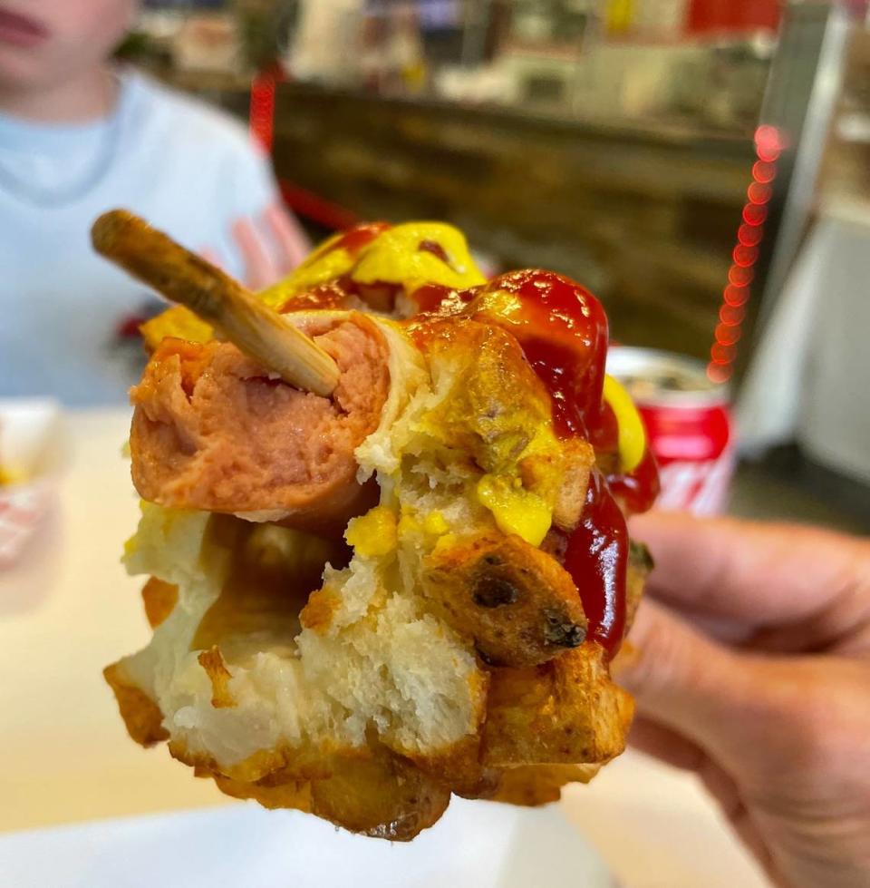 The toppings on this Korean corn dog at Koco Bell in Idaho are sagging under their own weight. There are no Koco Bells in the Fresno area, but a competing K dog franchise, Two Hands Fresh Corn Dogs, is coming to Clovis.