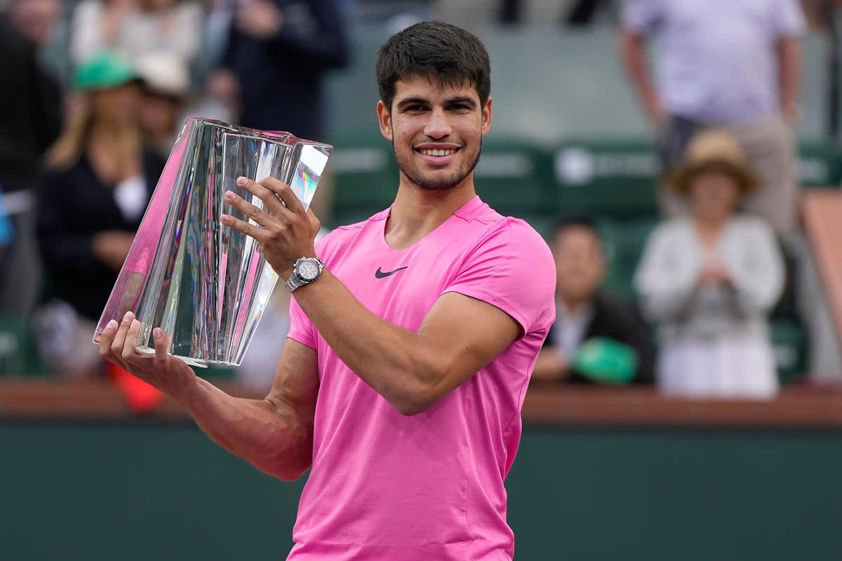 Carlos Alcaraz has regained the world number one ranking as he claimed the BNP Paribas Open title in Indian Wells without losing a set (Mark J Terrill/AP) (AP)