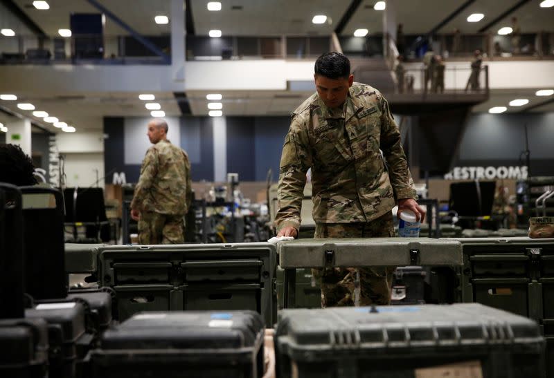 A military field hospital for non-coronavirus patients inside CenturyLink Field Event Center during the coronavirus disease (COVID-19) outbreak in Seattle