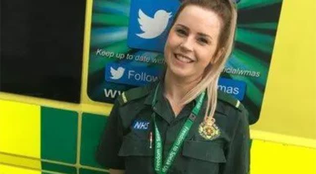 Paramedic mentor Katie Tudor posted the note on Twitter. Source: Twitter / Katie Tudor