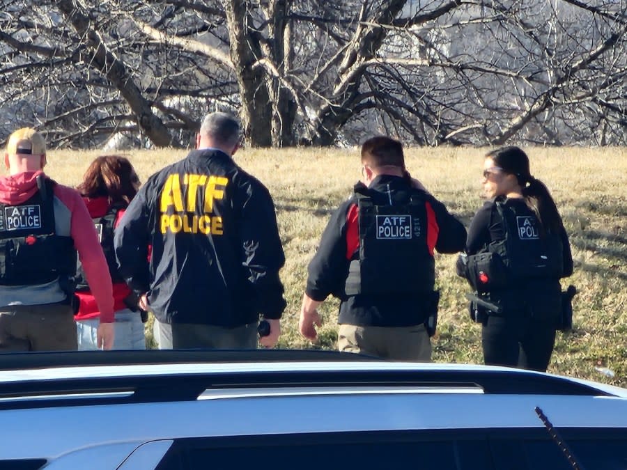 ATF agents investigate the shooting after the Kansas City Chiefs rally. (KSN News/Kevin Rider photo)