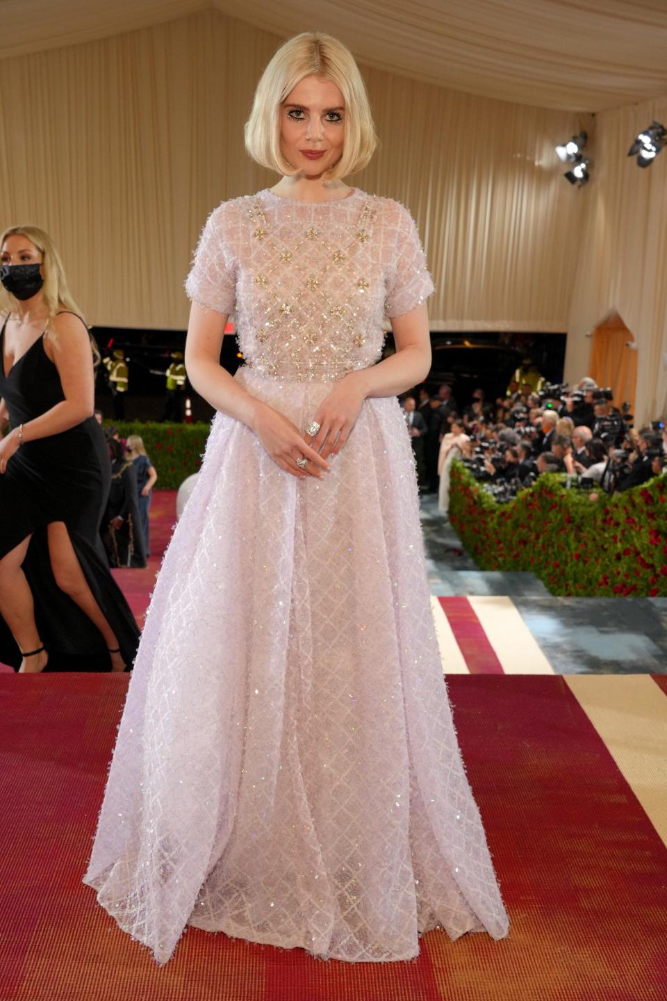 Lucy Boyton attends the 2022 Met Gala.