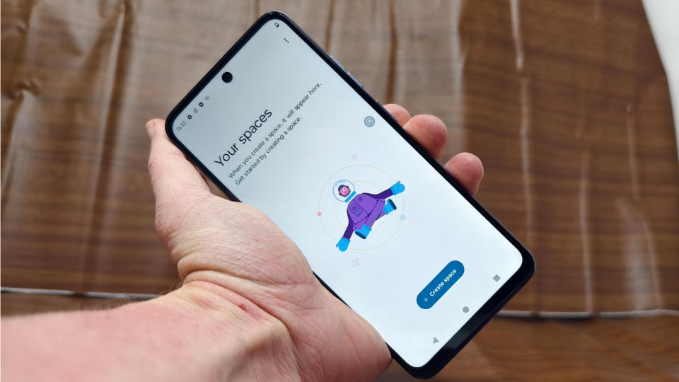 The Moto G34's Your Space menu