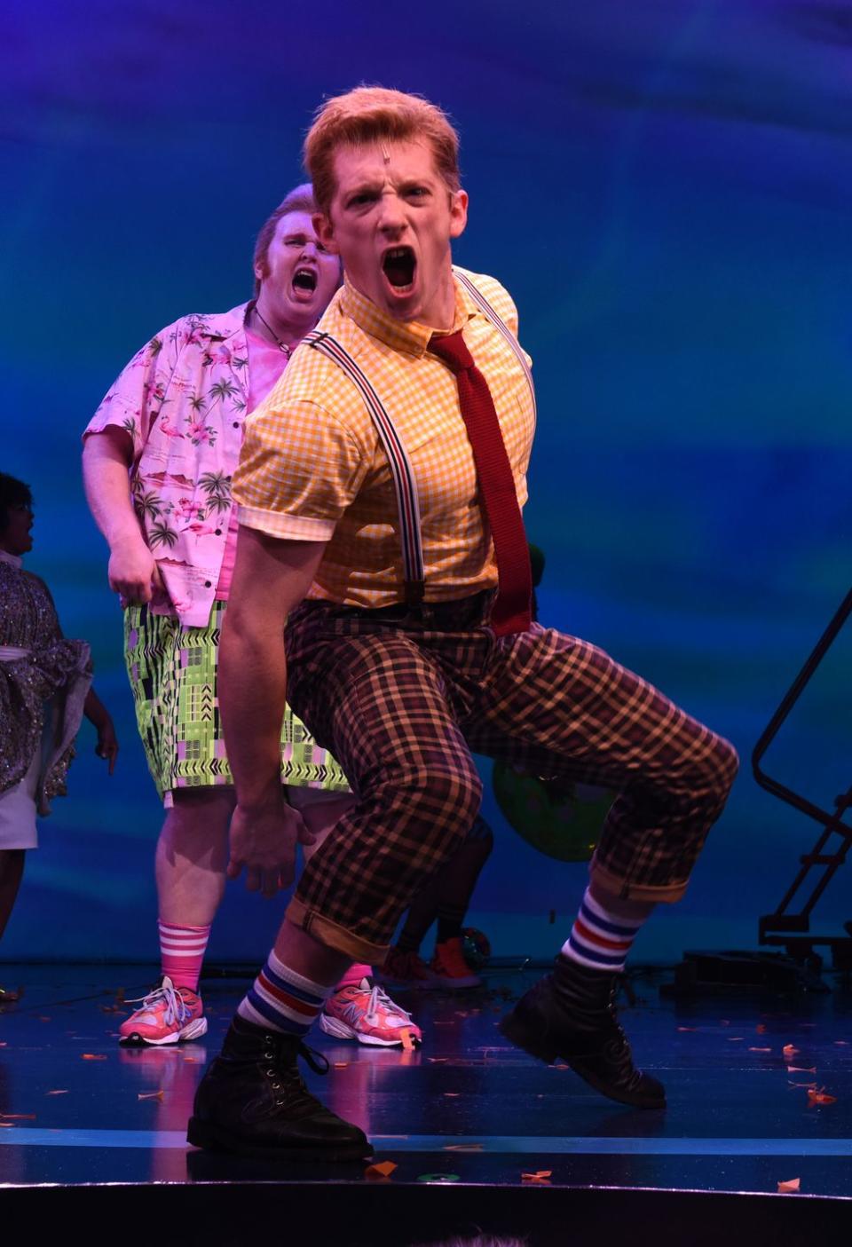 opening night of nickelodeon's spongebob squarepants the broadway musical arrivals curtain call