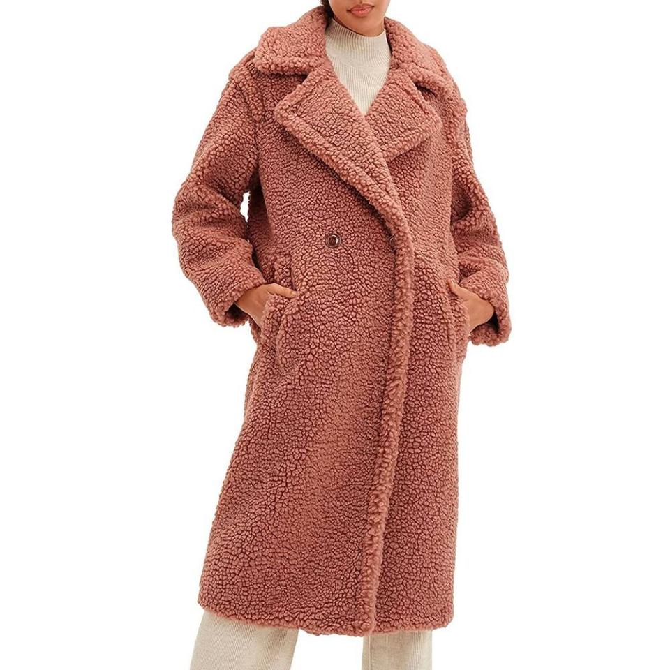 16) Gertrude Long Teddy Coat