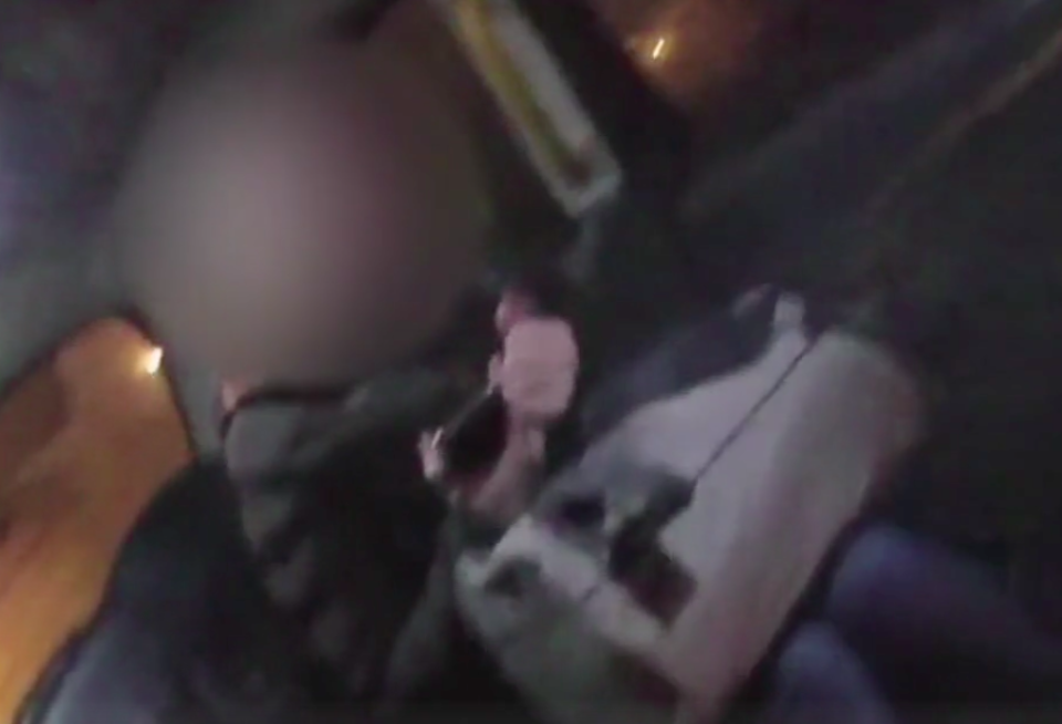 Police bodycam footage shows the moment officers found the woman in the back of the taxi (Picture: West Midlands Police)