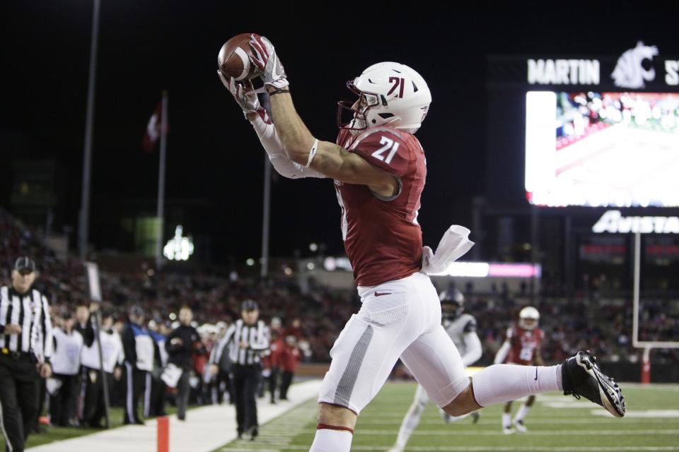 Washington State wide receiver River Cracraft caught three touchdowns against Cal. (AP Photo/Young Kwak)