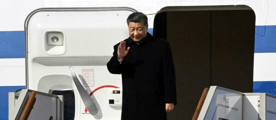 Xi Jinping à son arrivée en Russie, le 20 mars 2023.  - Credit:ANATOLIY ZHDANOV / Kommersant Photo / AFP