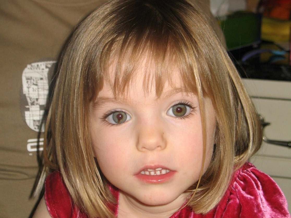 Undated handout photograph of three-year-old Madeleine McCann who disappeared in Praia da Luz, Portugal, on 3 May 2007: Family handout/Metropolitan Police/AFP via Getty