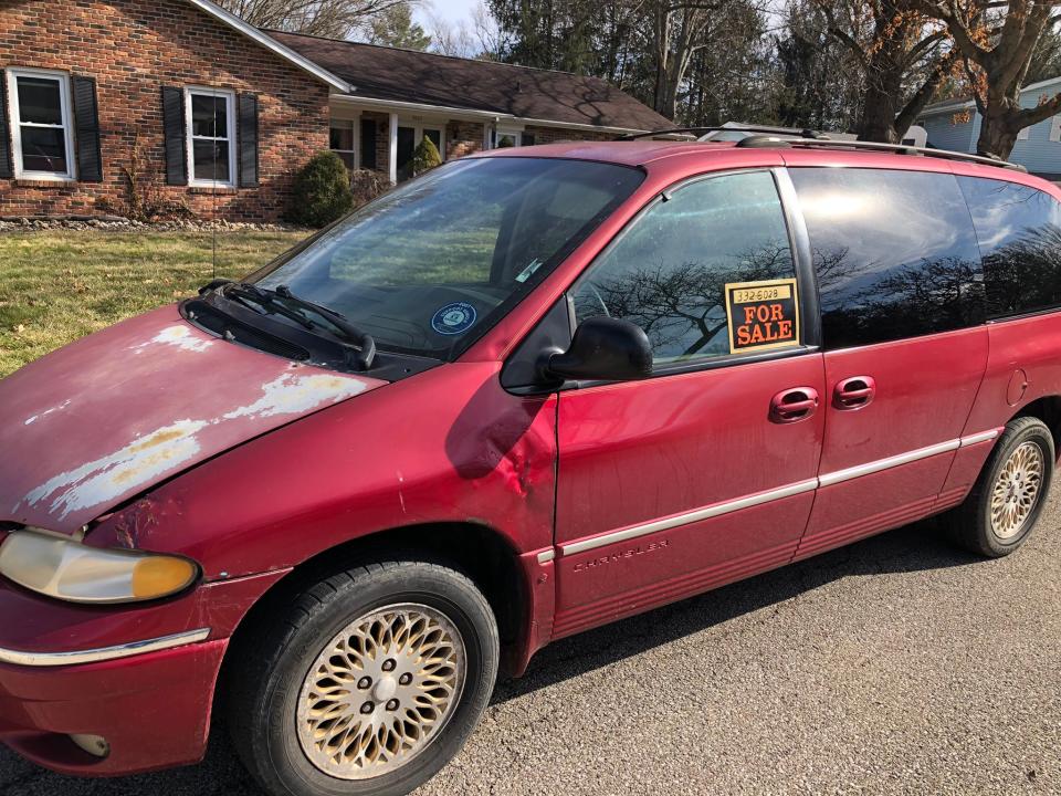 A final farewell has been said to this 1997 Chrysler Town and County van, which was still going at 338,000-plus miles