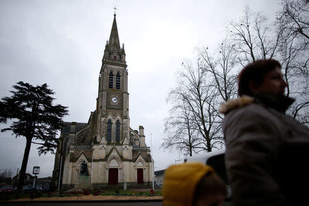 A view shows the Notre-Dame church in Sable-sur-Sarthe, western France, January 31, 2017. REUTERS/Stephane Mahe