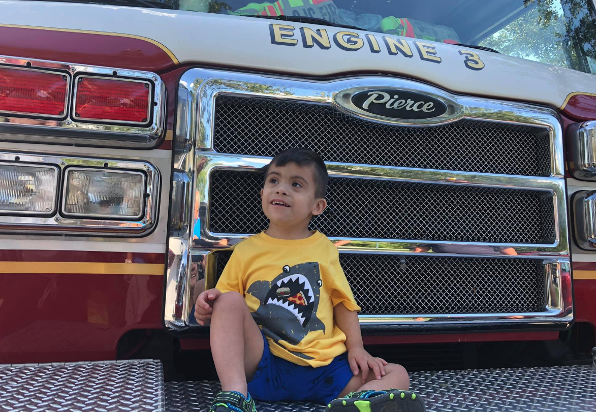 Shemy almost celebrated his 4th birthday alone, until the fire department showed up. (Photo: Luis Melendez)