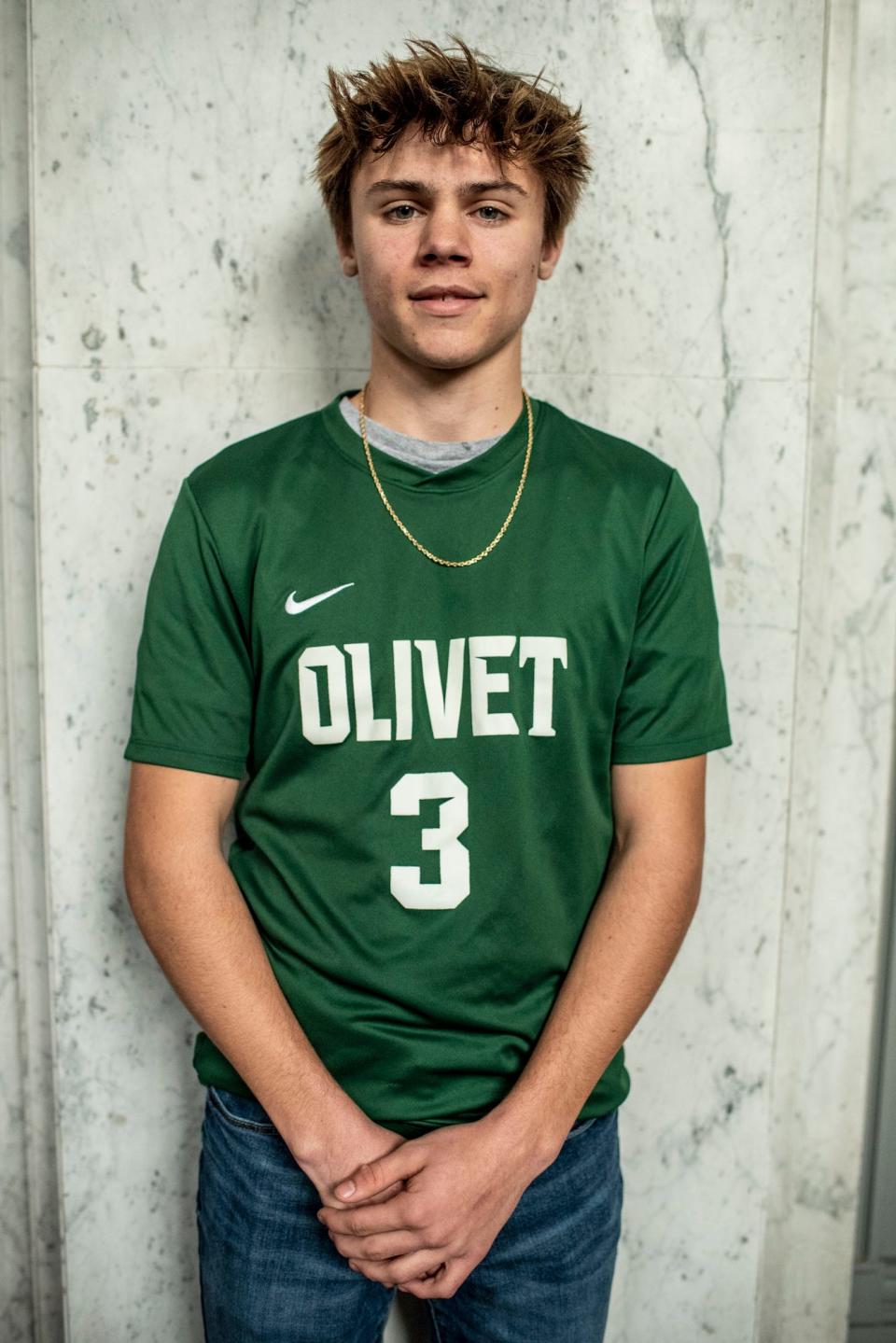 Olivet High School's Evan Poulopoulos 