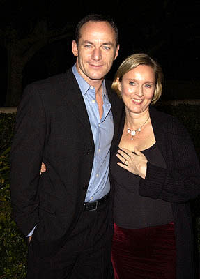 Jason Isaacs and Emma Hewitt at the Beverly Hills premiere of Columbia's Black Hawk Down