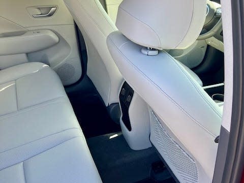 The back seating area of the 2024 Hyundai Kona