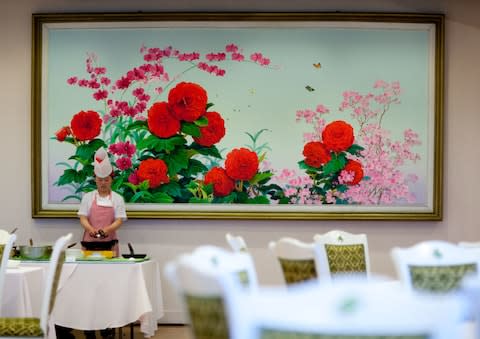 A restaurant at the Yanggakdo hotel - Credit: GETTY