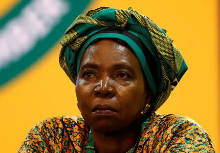 Nkosazana Dlamini-Zuma, former minister and chairwoman of the African Union Commission, attends the 54th National Conference of the ruling African National Congress (ANC) at the Nasrec Expo Centre in Johannesburg, South Africa December 17, 2017. REUTERS/Siphiwe Sibeko